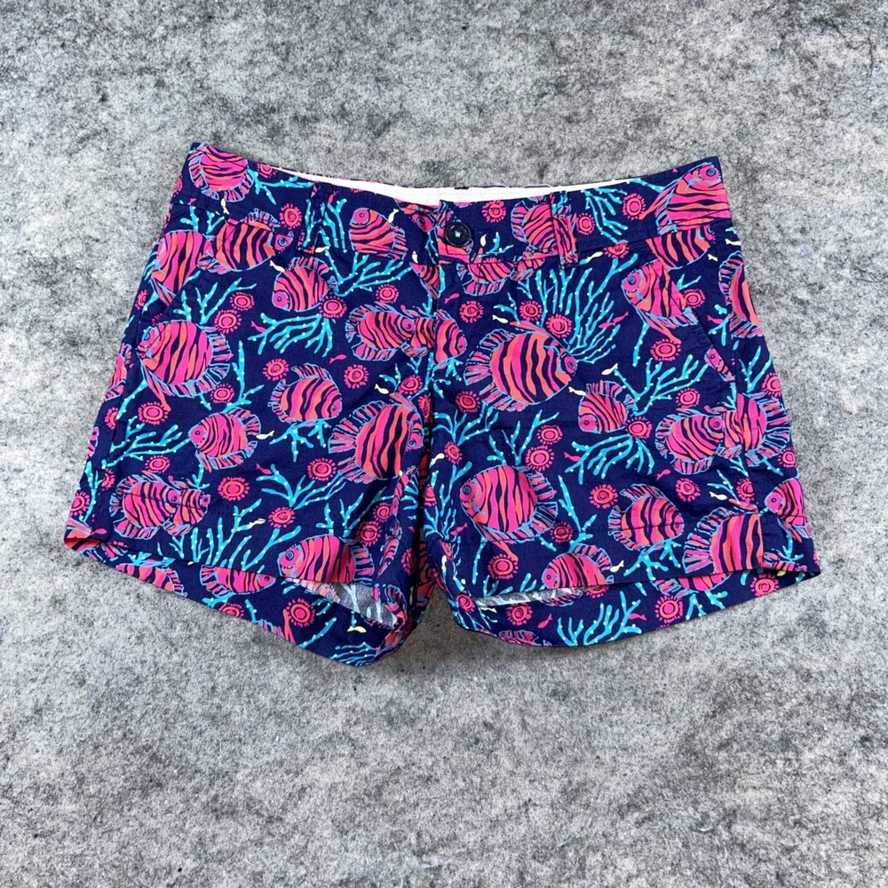 Lilly Pulitzer Callahan‎ Shorts Women's 4 Multicolor Beach Preppy Tropical Fish